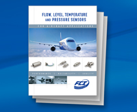 FCI Aerospace brochure cover - airplane with product collage