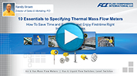 Screenshot of presentation - 10 Essentials to Specifying Thermal Mass Flow Meters - click to watch