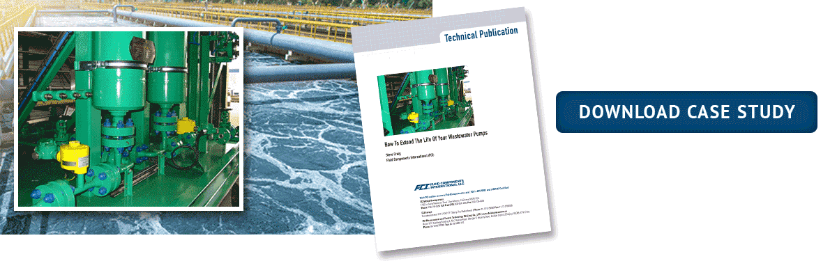 FCI FLT flow switches in pump application; Tank or reservoir for biological purification and cleaning of dirty sewage water by active sludge. Modern technologies in wastewater treatment plant, toned; Download case study
