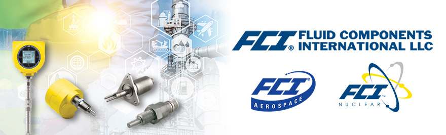 FCI and FCI Aerospace products shown over an industrial manufacturing image collage